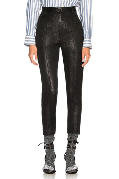 Isabel Marant High Waisted Cropped Trousers In Black