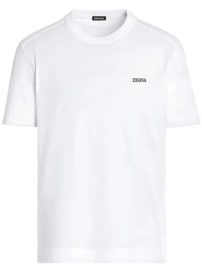 Zegna Cotton Logo T-shirt In White