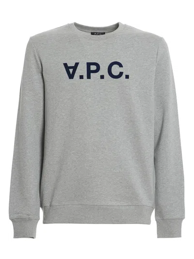 Apc Organic Cotton Sweatshirt In Grey