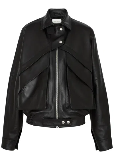 Magda Butrym Quilted Leather Jacket In Black