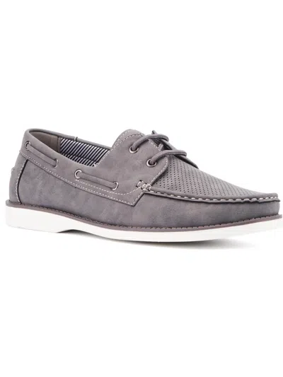 X-ray Mens Faux Suede Lace-up Loafers In Grey