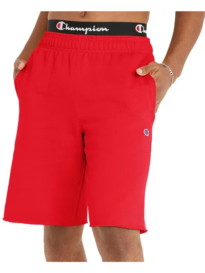 Champion Mens Fleece Workout Shorts In Red