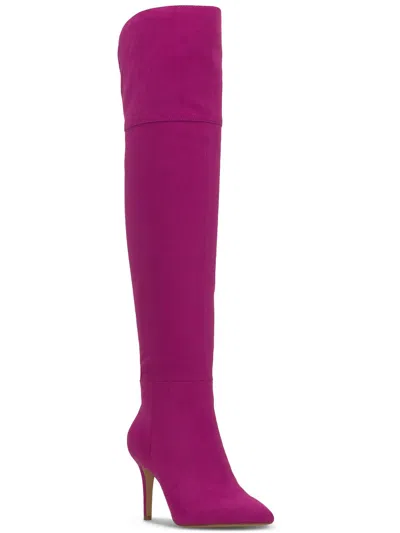 Jessica Simpson Adysen Womens Faux Suede Pointed Toe Over-the-knee Boots In Multi
