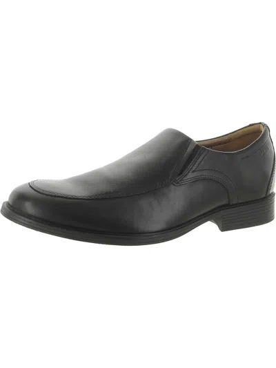 Clarks Whiddon Cap Mens Leather Round Toe Oxfords In Black