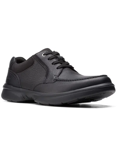 Clarks Bradley Vibe Mens Leather Lace Up Oxfords In Black