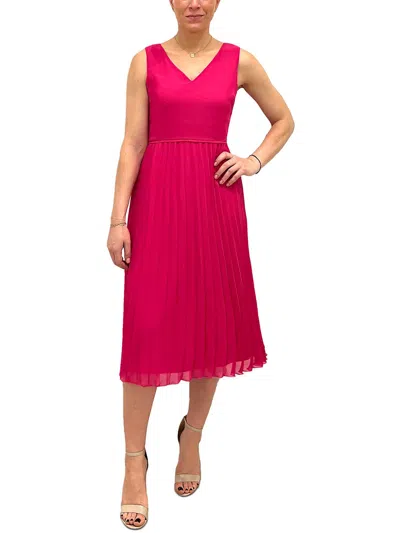 Sam Edelman Womens Midi Sleeveless Midi Dress In Pink