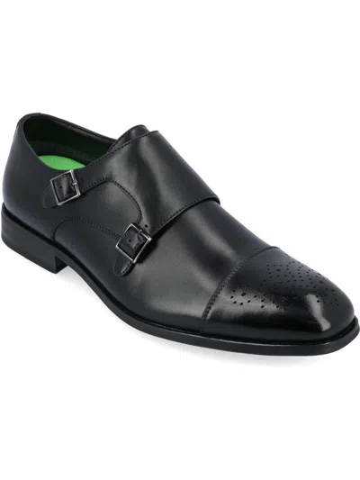 Vance Co. Atticus Mens Faux Leather Square Toe Loafers In Black