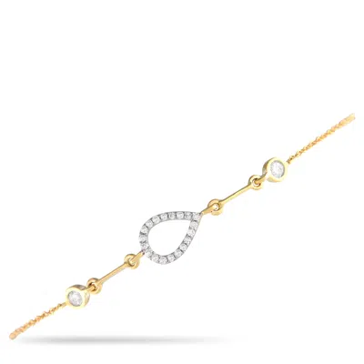 Non Branded Lb Exclusive 14k Yellow Gold 0.16ct Diamond Bracelet Br09683-y