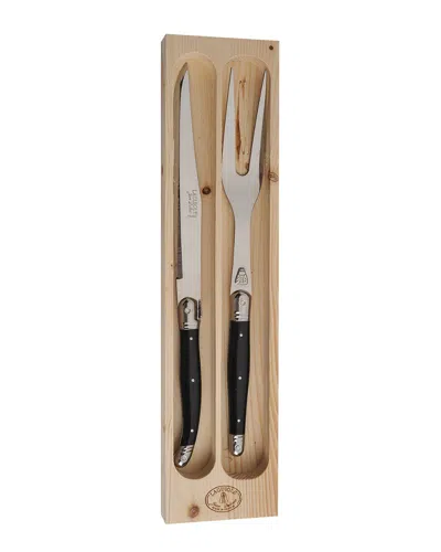 Jean Dubost Laguiole 2pc Carving Set In Neutral