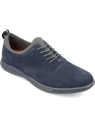 Thomas & Vine Hyde Mens Suede Round Toe Oxfords In Blue