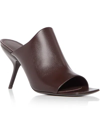 Ferragamo Era 85 Womens Leather Dressy Mule Sandals In Brown