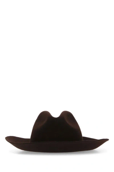 Golden Goose Deluxe Brand Man Brown Felt Fedora Hat