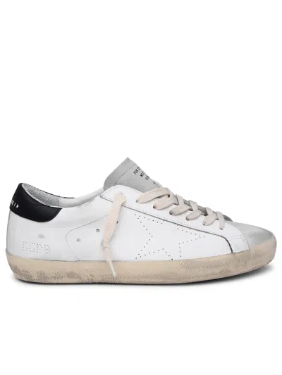 Golden Goose Man Sneaker Superstar In Pelle Bianca In White