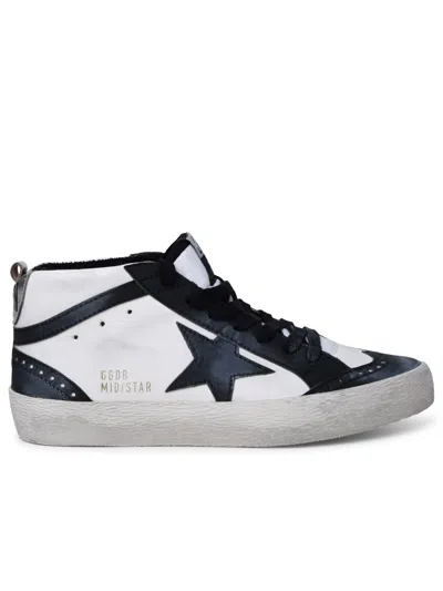 Golden Goose Woman  'mid-star Classic' White Leather Sneakers