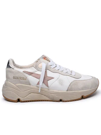 Golden Goose Woman  'running Sole' White Nappa Leather Sneakers