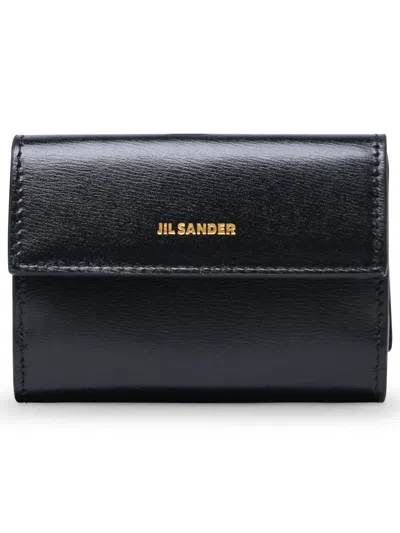 Jil Sander Woman  Black Calf Leather Wallet