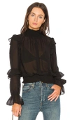 FRAME RUFFLE BLOUSE,LWSH0388