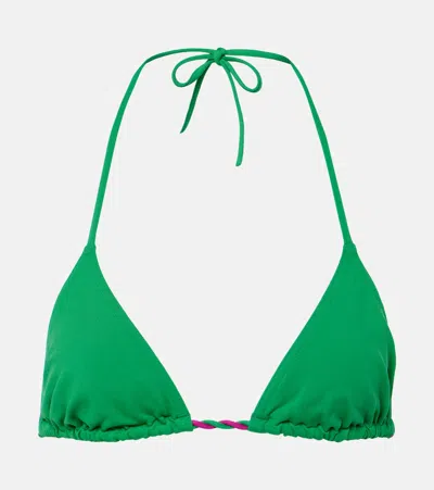 Eres Toupie Triangle Bikini Top In Green