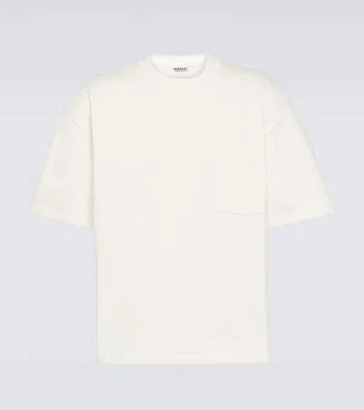 Auralee Cotton Jersey T-shirt In White