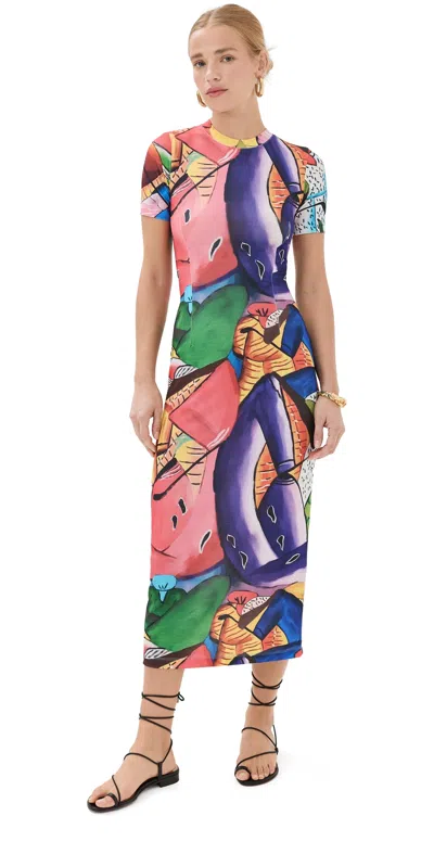 Stella Jean Abstract-print Maxi Dress In Multi