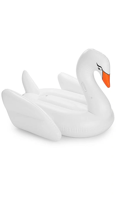 Funboy Inflatable Swan Pool Float In White