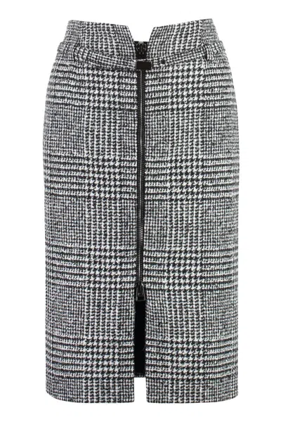Tom Ford Wool Skirt In Multicolor