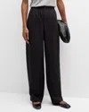 Vince Hemp Wide-leg Utility Pants In Black