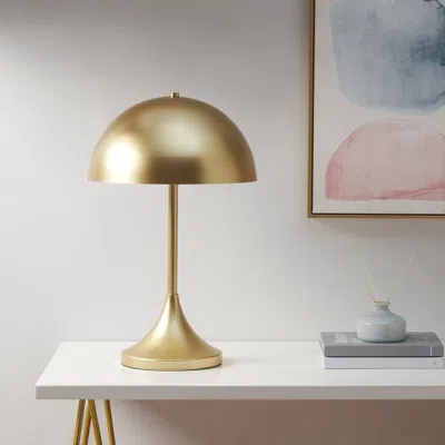 Simplie Fun Bryson Dome-shaped 2-light Metal Table Lamp In Gold