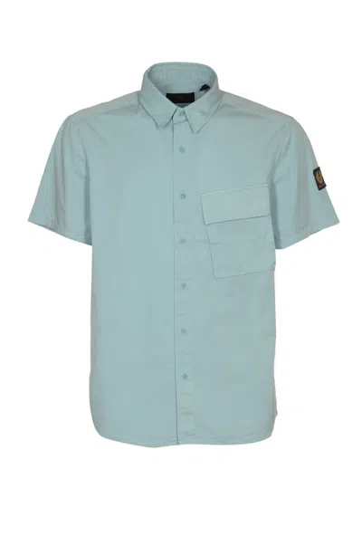 Belstaff Short Sleeve Scale Shirt In Blue