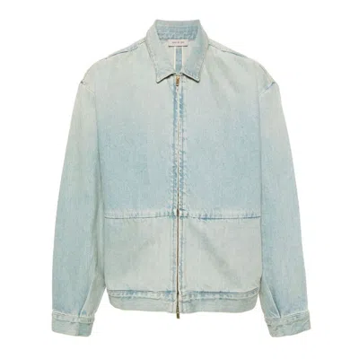 Fear Of God Mens Light Indigo Brand-patch Relaxed-fit Denim Jacket