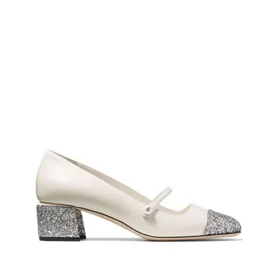 Jimmy Choo Shoes In White/silver