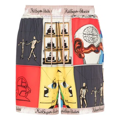 Kidsuper Printed Shorts In Neutrals