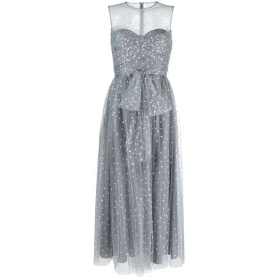 Red Valentino Dresses In Grey/silver