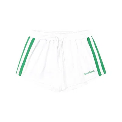 Sporty And Rich Sporty & Rich Shorts In White/green