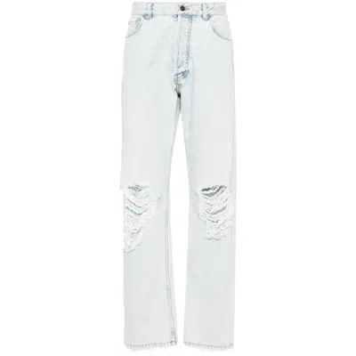 The Row Burted Jean Distressed Jeans In Bleached