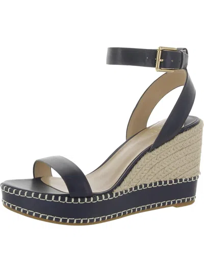 Lauren Ralph Lauren Hilarie 100mm Wedge Espadrilles In Refined Navy