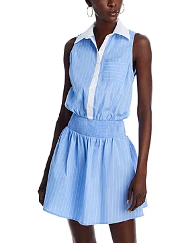 Aqua Striped Shirting Mini Dress - 100% Exclusive In Blue