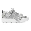 MSGM MSGM SILVER METALLIC RUFFLE SLIP-ON SNEAKERS