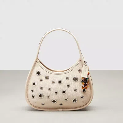 Coach Ergo Bag In Pebbled Topia Leather: Grommets In Neutral