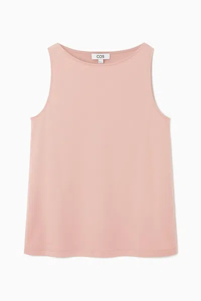 Cos Boat-neck Tank Top In Pink