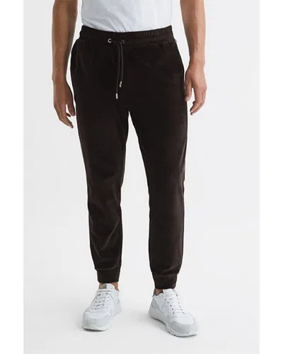 Reiss Premier Interlock Drawstring Jogger Trousers In Navy