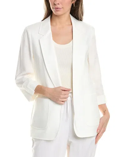 Jones New York Linen-blend Jacket In White