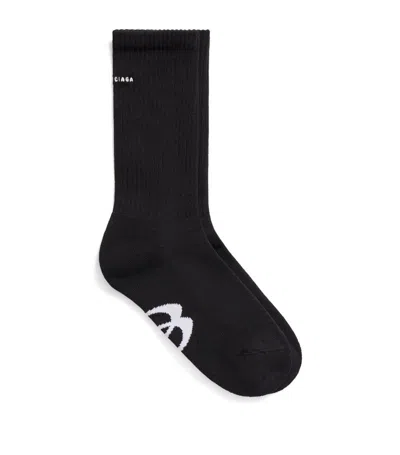 Balenciaga Unity Sports Icon Socks In Black/white