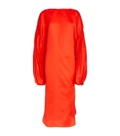 Khaite Silk Zelma Midi Dress In Multi