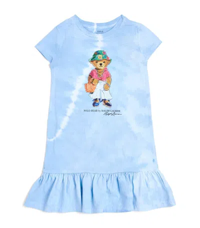 Ralph Lauren Kids' Cotton Polo Bear T-shirt Dress (2-6 Years) In Blue