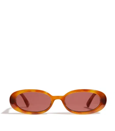 Le Specs Outta Love Vintage Tortoiseshell Sunglasses In Brown