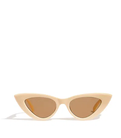 Le Specs Hypnosis Sunglasses In Ivory
