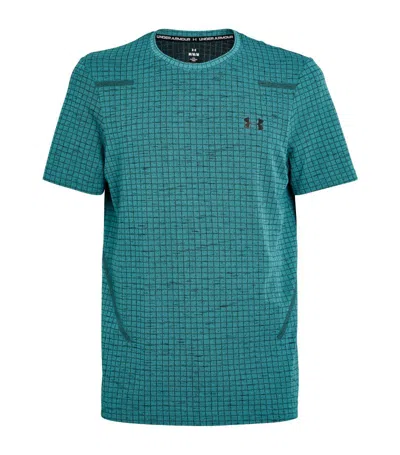 Under Armour Seamless Grid T-shirt In Blue