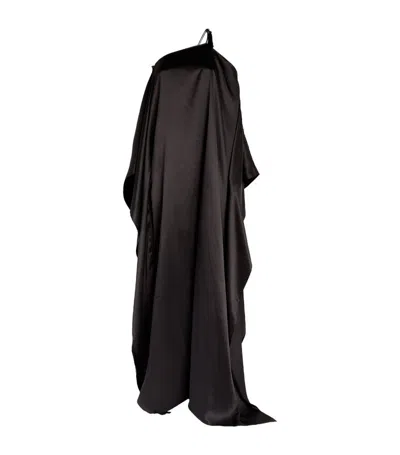 Taller Marmo Silk Szatin Maxi Dress In Black