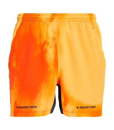 Under Armour Project Rock Ultimate Shorts In Orange